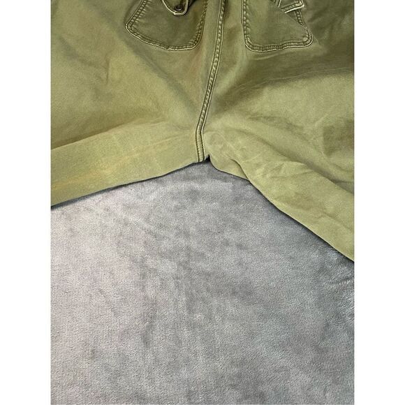 Torrid Pants Womens Size 22 Olive Green Crop Twill Military Mid Rise Stretch - Picture 10 of 11